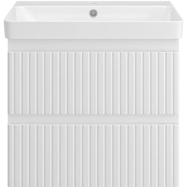 Тумба под раковину подвесная Brevita Victory 60 см белая VIC-09060-0102Я (детальная фотография), 60 см