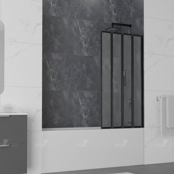 Шторка для ванны RGW Screens SC-23 03112308-1 складная (детальная фотография), стеклянные