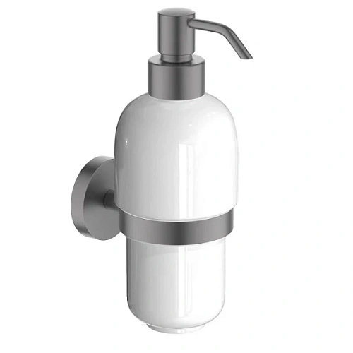 Дозатор для мыла Акватек Бетта оружейная сталь - фото 3