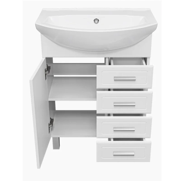 Тумба с раковиной напольная Misty Стелла 65 см (детальная фотография), современная, hi-tech