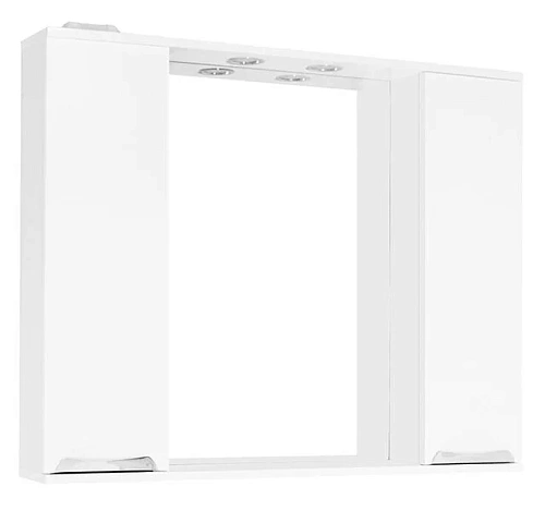 Зеркальный шкаф с подсветкой Style Line Жасмин 100 см белый - фото 3