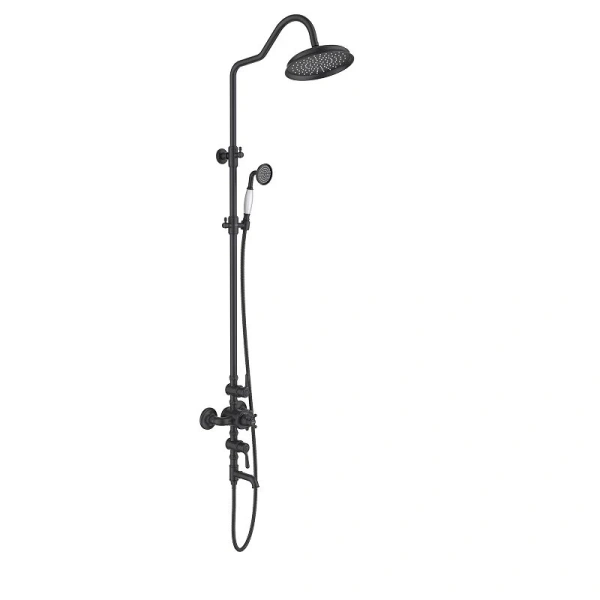 Душевая стойка Акватек Классик черная матовая AQ2543MB (детальная фотография)