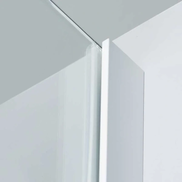 Душевой уголок WasserKRAFT Rhin 100х100 см профиль белый 44S19 (детальная фотография), стеклянные, угловые, без поддона