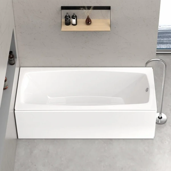 Ванна акриловая Black&White Swan 1757SBA0 170x75 см прямоугольная (детальная фотография), современныe, hi-tech