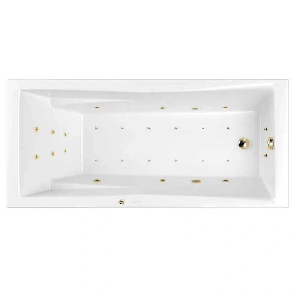 Ванна гидромассажная Whitecross Palace 0104.180080.100.ULTRA.GL, 180 x 80 см, форсунки золото (детальная фотография)