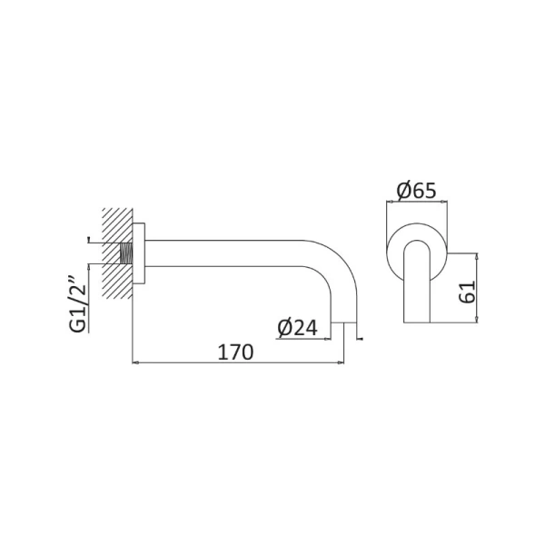 Излив для ванны Cezares Leaf черный матовый LEAF-SC-NOP (детальная фотография), нет в наличии