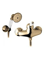 Смеситель для душа Cezares Elite бронза, ручка белая