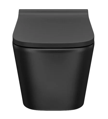 Унитаз подвесной IDDIS Bild черный матовый BILR2BMi25 (детальная фотография), современные, hi-tech, прямоугольные