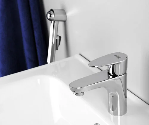 Смеситель с гигиеническим душем WasserKRAFT Leine хром 3508 (детальная фотография), недорогие, с гигиеническим душем