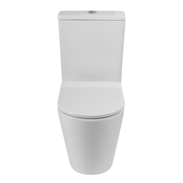 Унитаз компакт BelBagno Flay-R BB2149CP-TOR белый (детальная фотография), с горизонтальным, прямым выпуском, с прямым выпуском