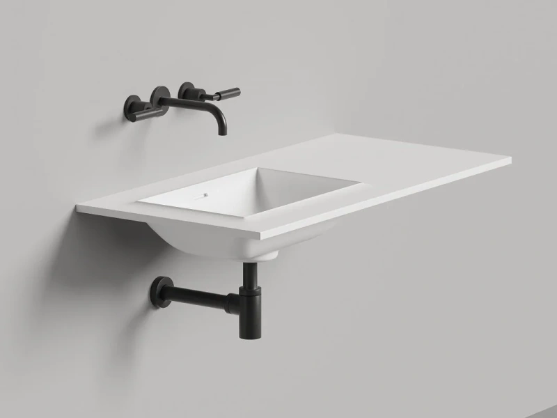 Раковина Salini Onda Edge Square 200 см белый матовый 14022061MN (детальная фотография), подвесные, пристенные