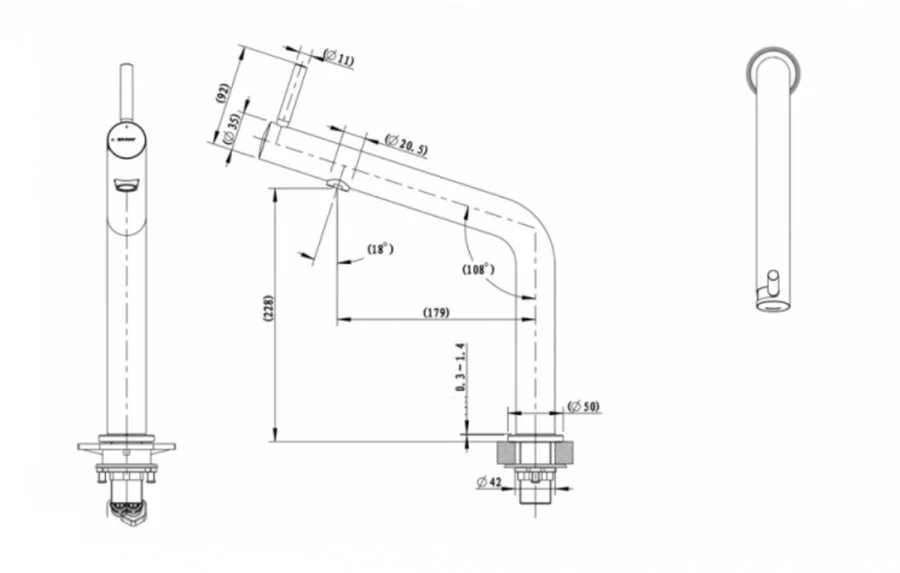 Смеситель для кухни Bravat Ozen  F7354388CP-ENG (детальная фотография), для кухни