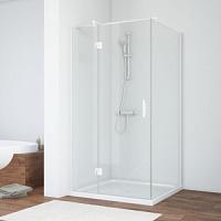 Душевой уголок профиль белый стекло прозрачное Vegas-glass
