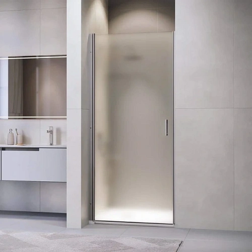 Душевая дверь в нишу RGW Leipzig LE-003Gr 90 см профиль серый, стекло матовое - фото 5