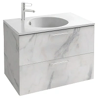 Тумба под раковину подвесная Jacob Delafon Odeon Rive Gauche 80 см два ящика ручки хром