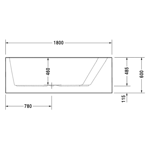Ванна акриловая Duravit Paiova 180x140 см белая 700269000000000 (детальная фотография), без гидромассажа, большие