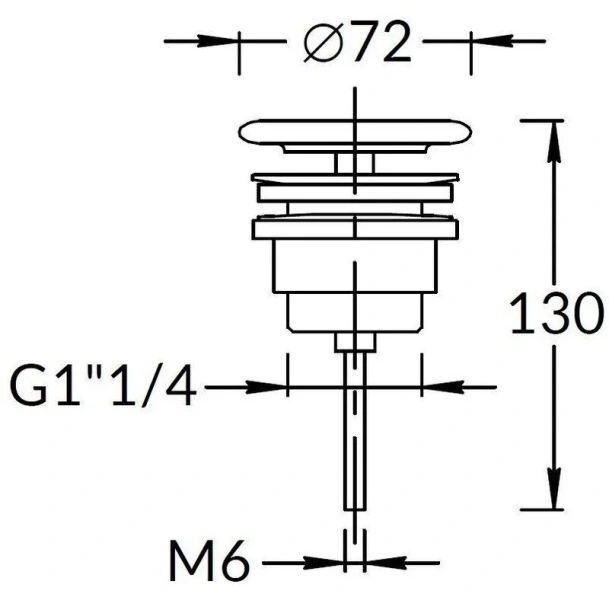 Донный клапан Kerama Marazzi Plaza с керамической крышкой DRR.1/WHT (детальная фотография), в наличии