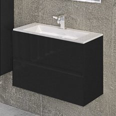 Тумба без раковины,La Beaute FINISTERE черная 75см