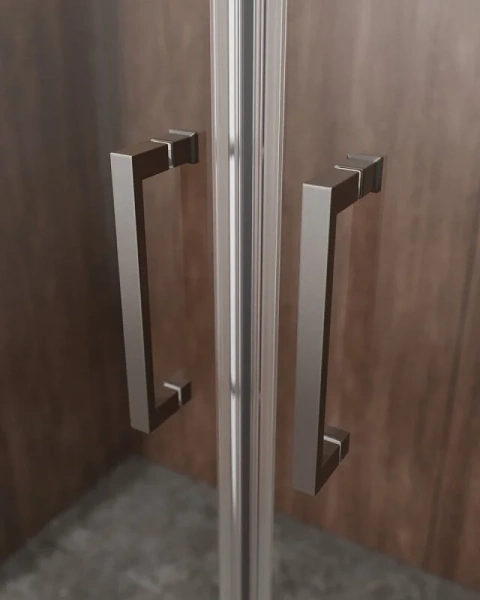 Душевой уголок Cezares Molveno 170х90 см стекло прозрачное профиль оружейная сталь MOLVENO-AH-2/2-170/90-C-GM-IV (детальная фотография), стеклянные, пристенные, без поддона