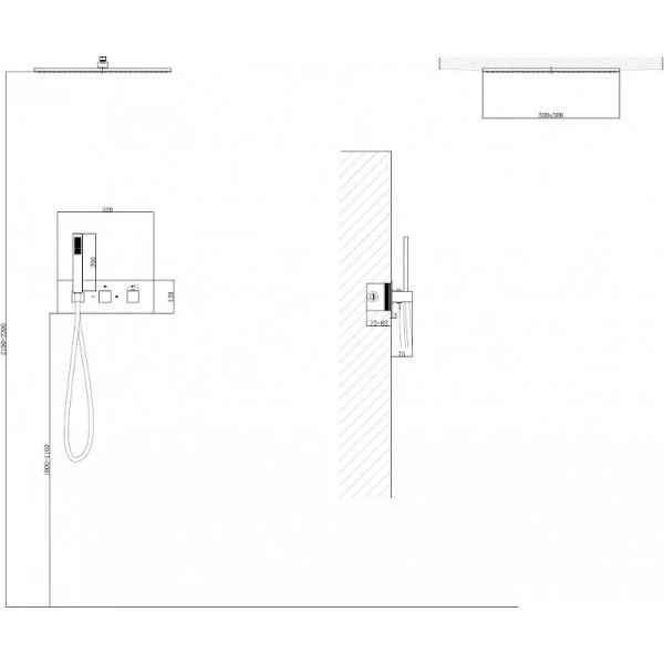 Душевой комплект Abber Daheim золото матовое AF8255G (детальная фотография), душевые комплекты, наборы