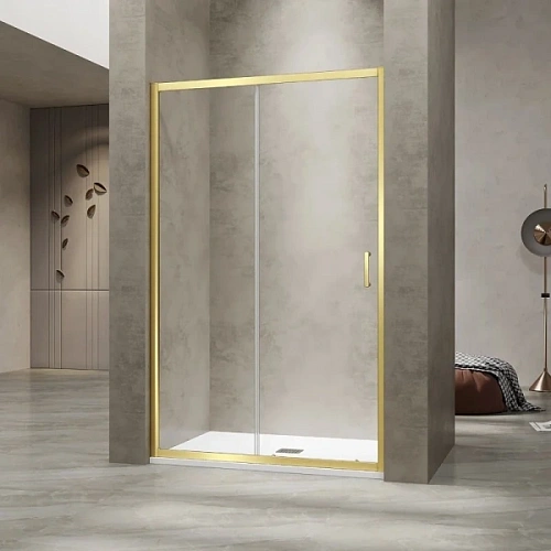 Душевая дверь в нишу RGW Passage PA-114Gb 160 см профиль золото Brush - фото 1