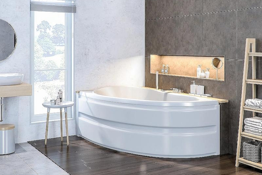 Ванна акриловая  BAS Алегра 150х90 без гидромассажа В 00001 (детальная фотография), современныe, hi-tech