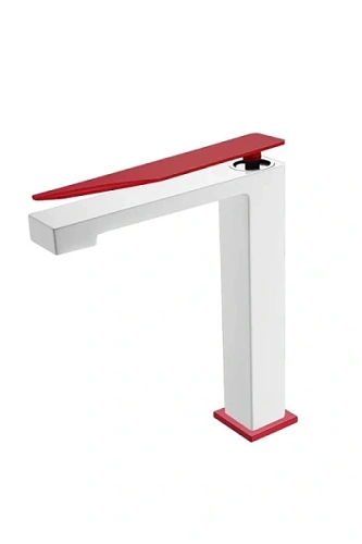 Смеситель для раковины Boheme Q белый/красный - фото 6