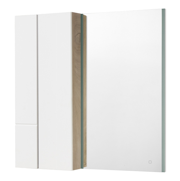 Шкаф подвесной Акватон Мишель 43 см дуб эндгрейн, белый 1A244203MIX40 (детальная фотография), 45 см