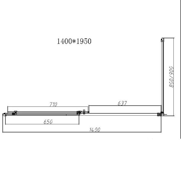 Душевой уголок Vincea Slim-N VSR-4SN8014CL 140х80 см прямоугольный (детальная фотография), современные, hi-tech