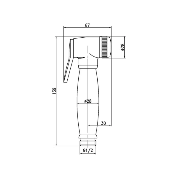 Гигиеническая лейка Lemark золото LM8047G (детальная фотография), с лейкой