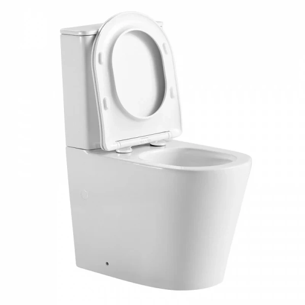 Унитаз компакт Abber BEQUEM белый матовый AC1112TMW (детальная фотография), круглой формы
