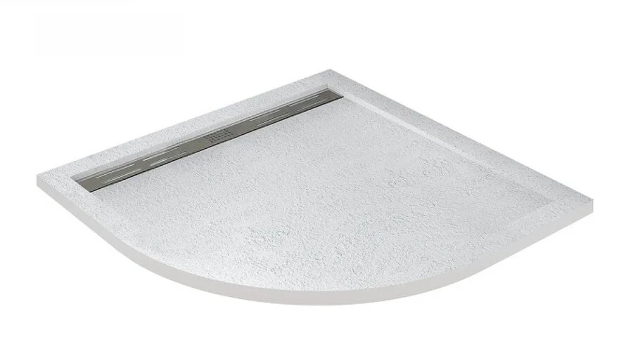 Душевой поддон Cezares Tray 80х80 см из искусственного мрамора TRAY-AS-R-80-30-W (детальная фотография)