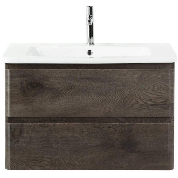 Тумба под раковину подвесная BelBagno Albano-Cer 80 см rovere nature grigio ALBANO-CER-800-2C-SO-RNG (детальная фотография)