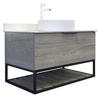 Тумба с раковиной подвесная Comforty Порто 75 см дуб дымчатый