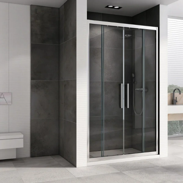 Душевая дверь в нишу Abber Schwarzer Diamant AG33180 180 см раздвижная (детальная фотография), 180 см