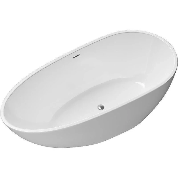 Ванна акриловая Grossman Fly 170x80 см отдельностоящая белая GR-1102 (детальная фотография), современныe, hi-tech