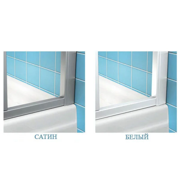 Шторка для ванны Ravak Supernova VS3 100x140 см профиль сатин стекло прозрачное 795P0U00Z1 (детальная фотография), современные, hi-tech