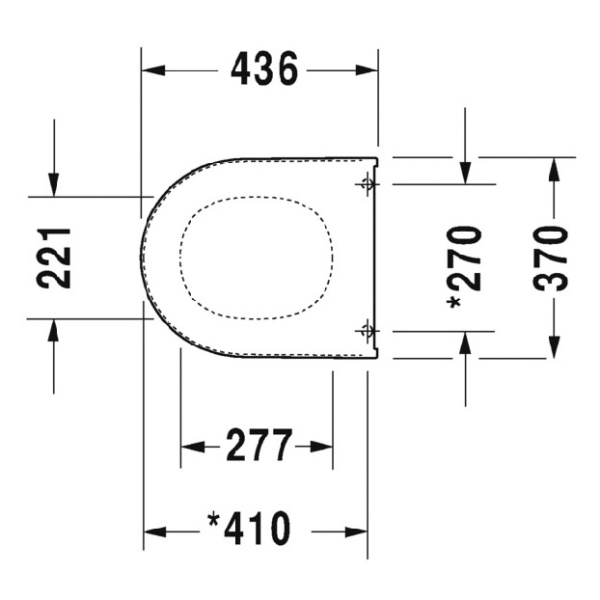 Крышка-сидение Duravit Starck 3 дюропласт 0063810000 (детальная фотография), в наличии