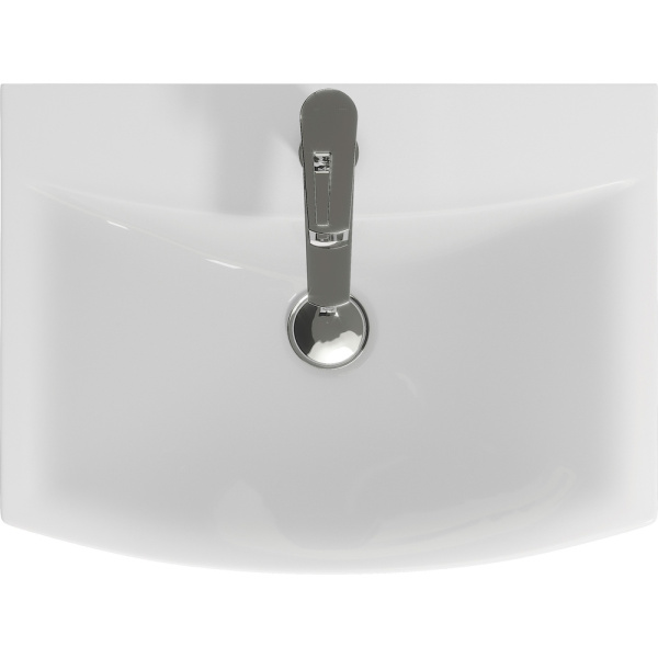 Раковина Cersanit Carina 55 см белая S-UM-CAR55/1-w (детальная фотография), подвесные, на полупьедестал, на пьедестал, пристенные