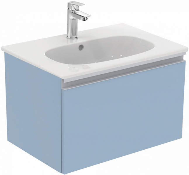 Тумба с раковиной подвесная Ideal Standard Tesi T0046 60 см с 1-м ящиком (детальная фотография), белая, серая, другие