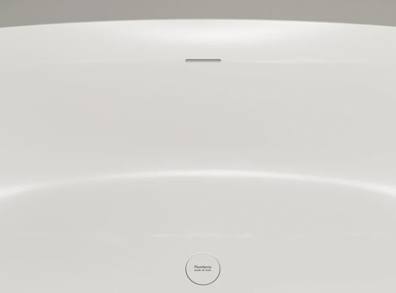 Ванна из искусственного камня Plumberia Selection Seta, 170 х 75 см, белый матовый, SETA 170BO (детальная фотография), белые