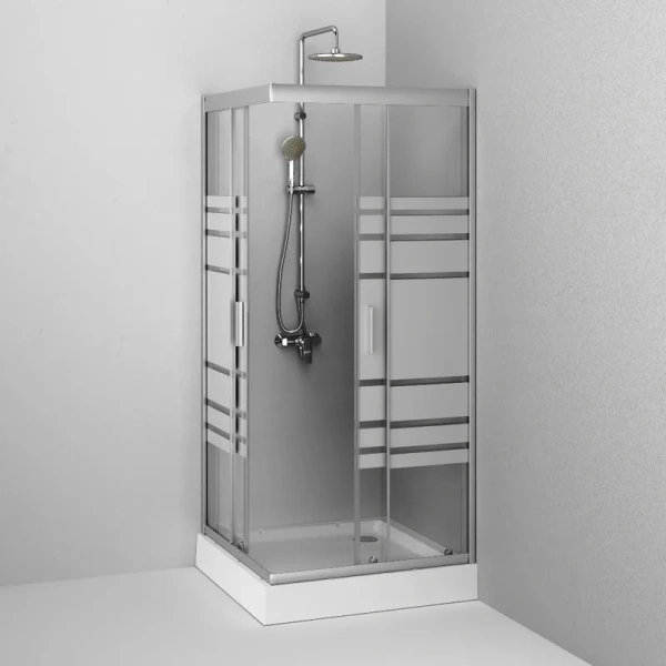 Душевой уголок Am.Pm Tender 90x90 см профиль хром, стекло прозрачное W45G-403-090TM (детальная фотография), современные, hi-tech