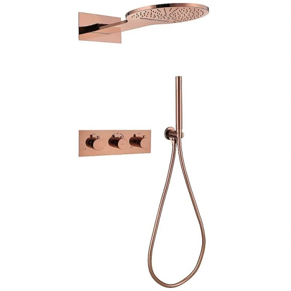 Душевой комплект Abber Wasser Kreis розовое золото AF8151RG (детальная фотография)