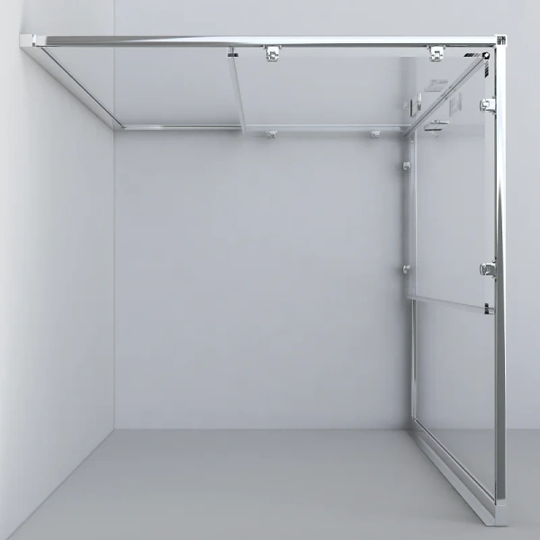 Душевой уголок Vincea Garda VSS-1G1011C 110х100 см алюминиевый профиль (детальная фотография), хром, золото, черные, другие