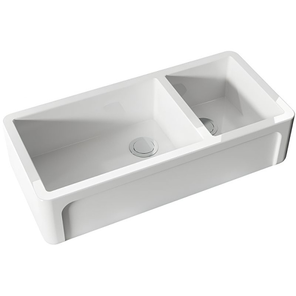 Мойка для кухни Kerasan Hannah 100 см белая 543001 (детальная фотография)