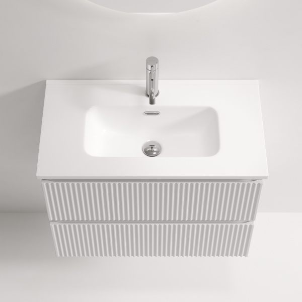 Тумба под раковину подвесная Sancos Snob R 70 см bianco SNR70/39W (детальная фотография), моноблок