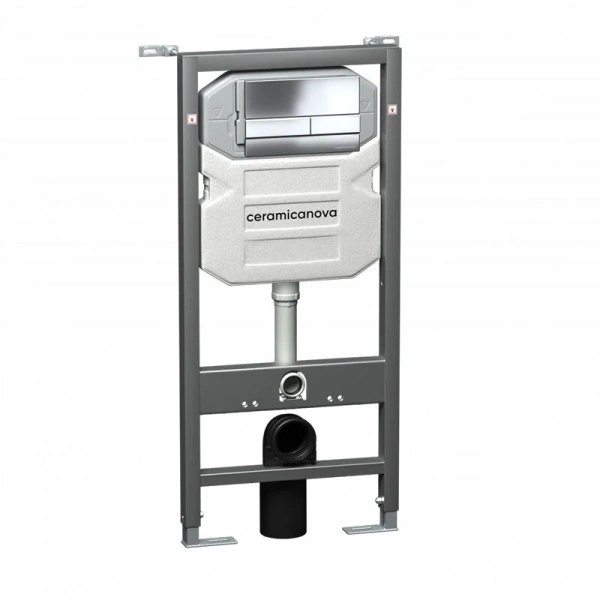 Унитаз с инсталляцией Ceramica Nova Metric кнопка хром CN3007_1002CH_1000 (детальная фотография) index_2
