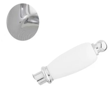 Смеситель для душа Cezares Elite хром, ручка белая  ELITE-DM-01-Bi (детальная фотография), для душа