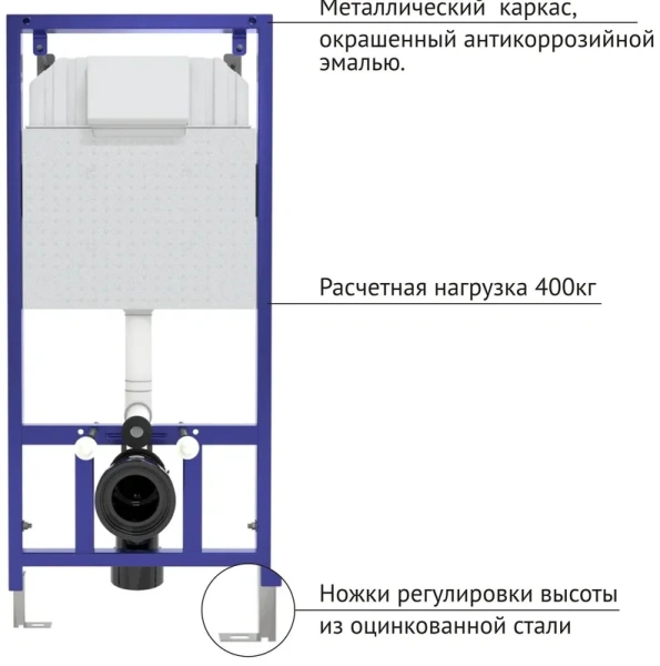 Инсталляция для унитаза Berges Novum клавиша S3 хром глянец 040243 (детальная фотография)
