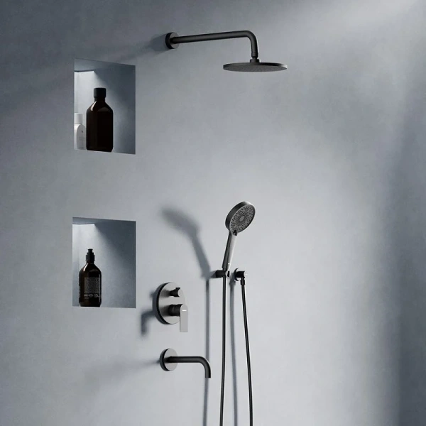 Душевой комплект Damixa Apollo черный матовый 947510300 (детальная фотография) index_1